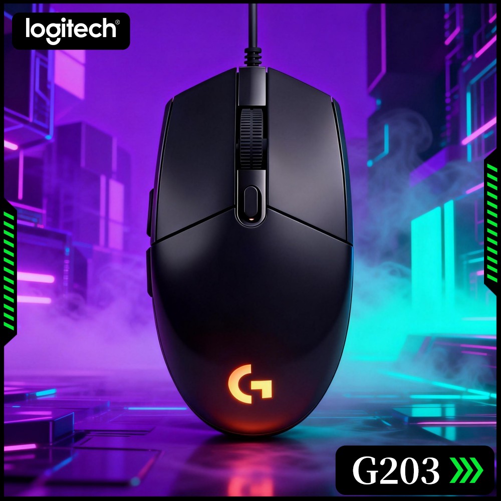 Logitech Mouse G203 - Logitech G203 Przewodowa Mysz Gamingowa z