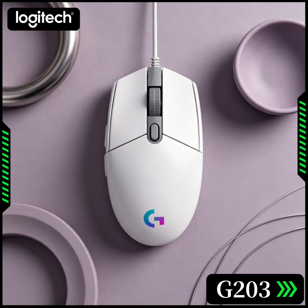 Logitech Mouse G203 - Mysz przewodowa Logitech G203 do gier,