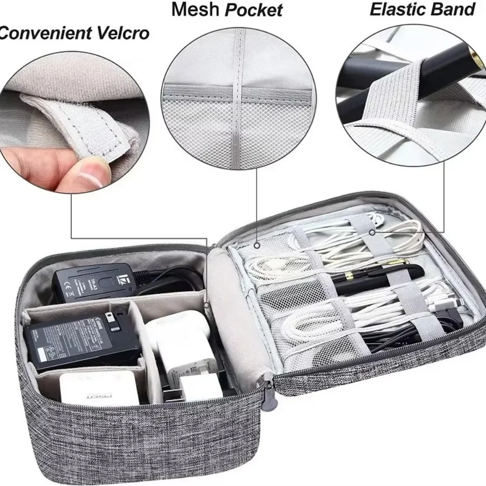 Tech Accessories Case - Przenośna torba do przechowywania elektroniki, wodoodporny