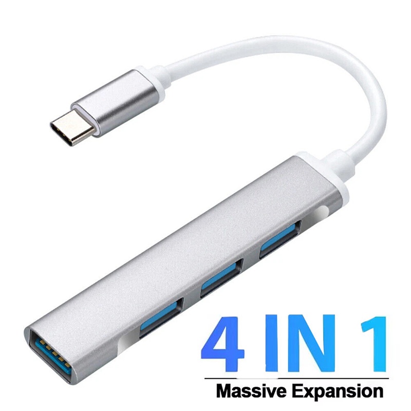 Tech Accessories Pc - Hub rozszerzający 4-w-1 typu C, 4-portowy