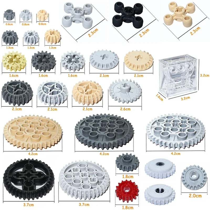 Tech Gear Accessories - MOC klocki części techniczne przekładnia luzem