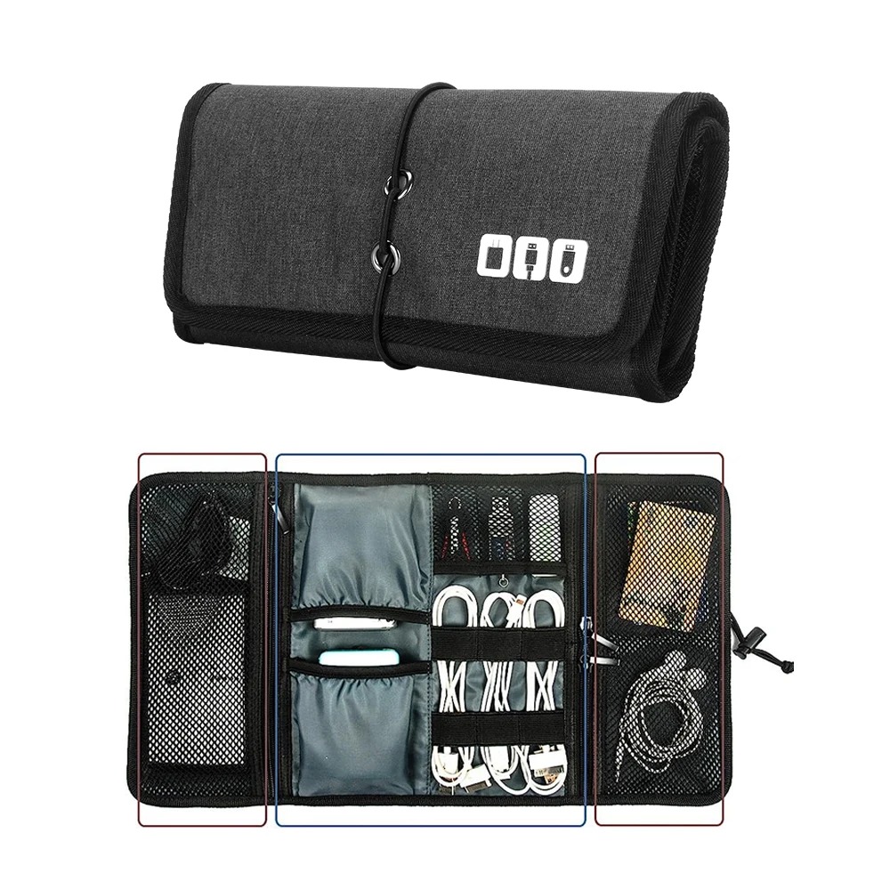 Tech Accessories Travel Organizer Pouch - Organizer elektroniczny Etui na przewód, ładowarka