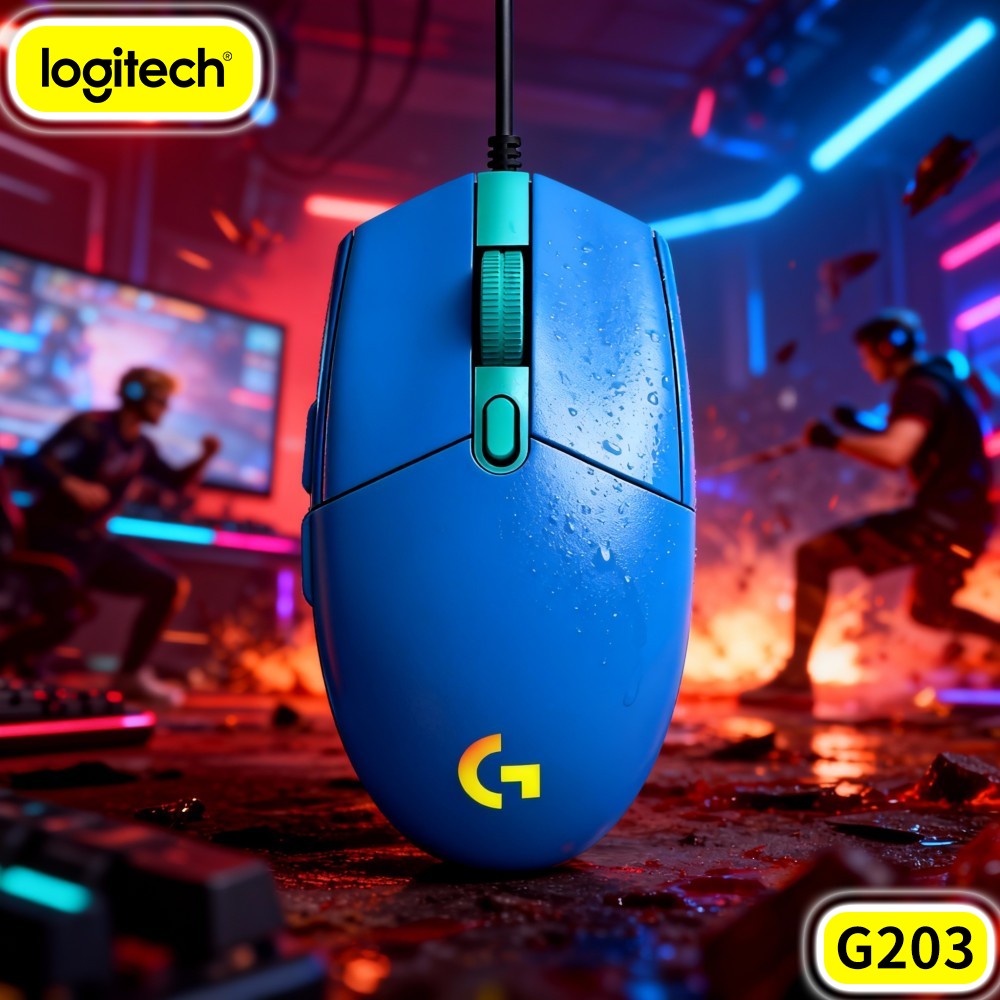 Logitech Mouse G203 - Logitech G203 Przewodowa Mysz Gamingowa Niezawodne