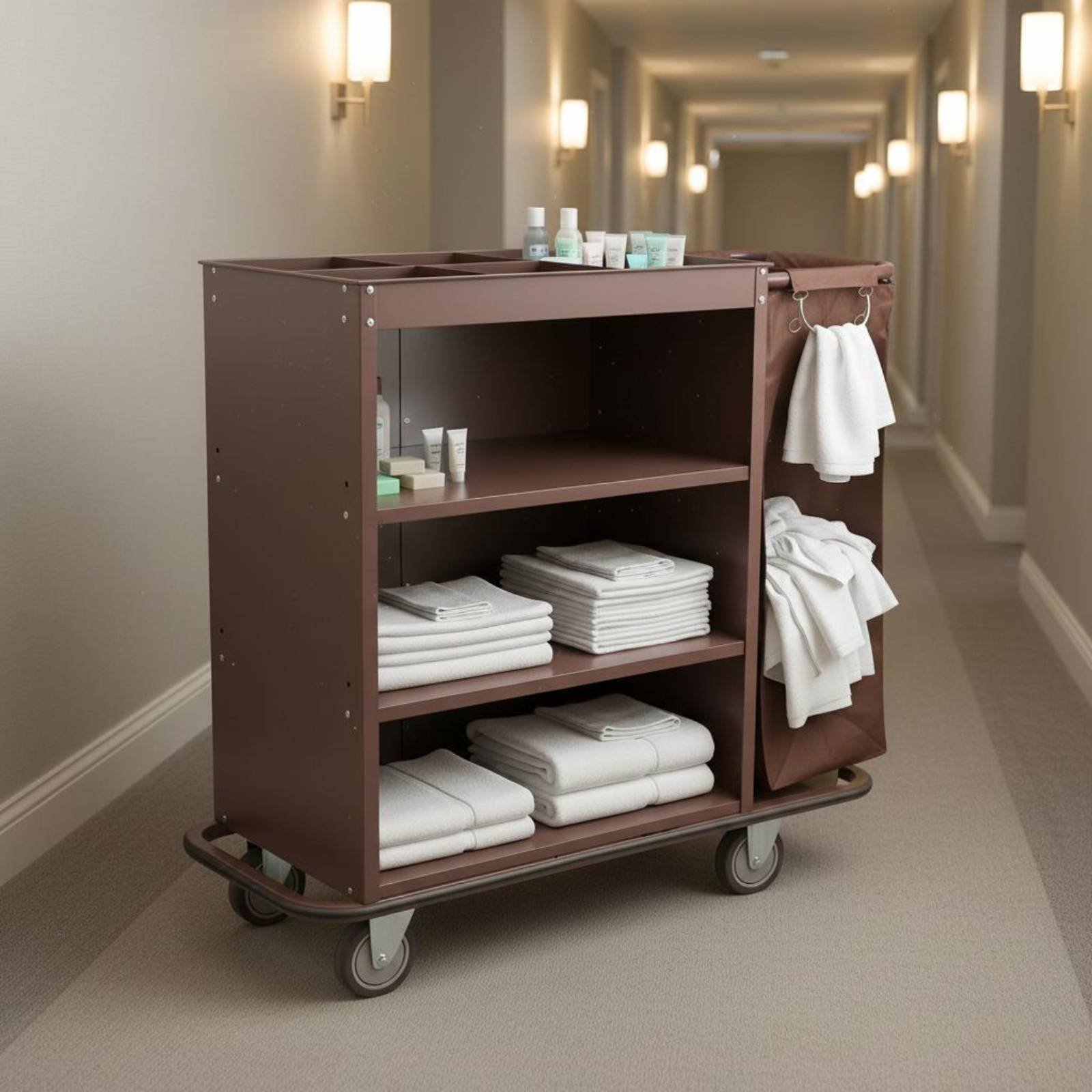 Wózek na pościel hotelową, wie – Tech Room Accessories recenzja i cena