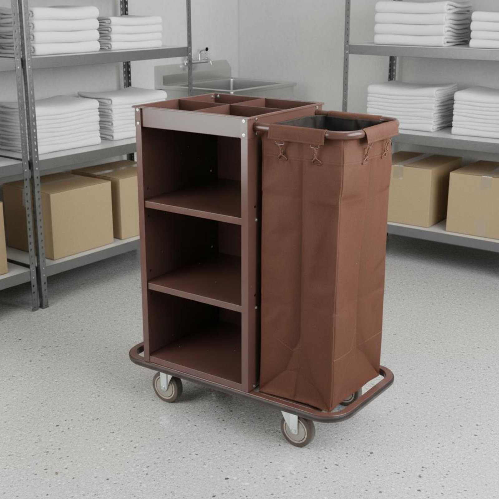 Wózek na pościel hotelową, wie – Tech Room Accessories recenzja i cena